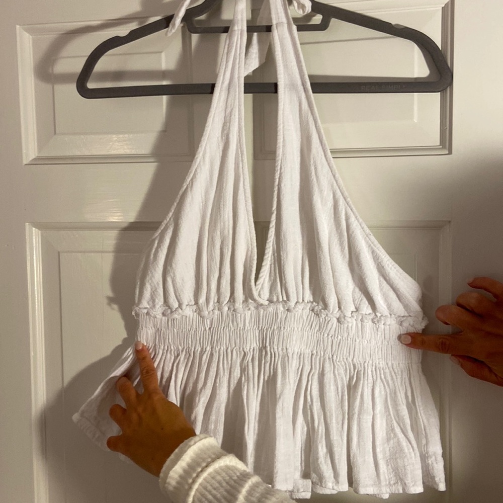 Halter White Crop Top